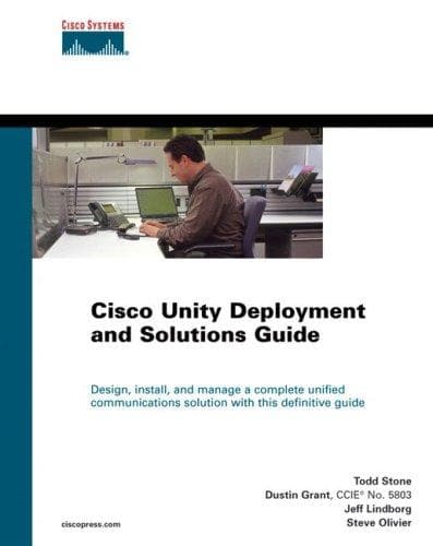Tapa de Cisco Unity Deployment and Solutions Guide