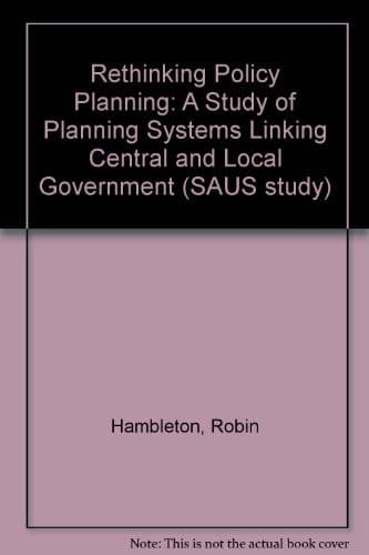 Tapa de Rethinking policy planning