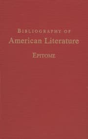 Tapa de Epitome of Bibliography of American literature