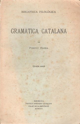 Tapa de Gramàtica catalana