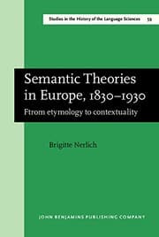 Tapa de Semantic theories in Europe, 1830-1930