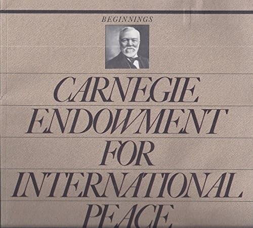 Tapa de Andrew Carnegie's Peace Endowment