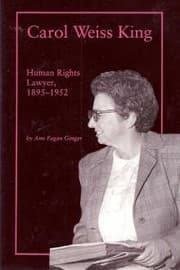 Tapa de Carol Weiss King, human rights lawyer, 1895-1952