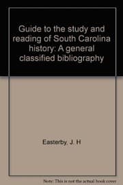 Tapa de Guide to the study and reading of South Carolina history