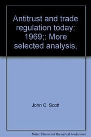 Tapa de Antitrust and trade regulation today: 1969
