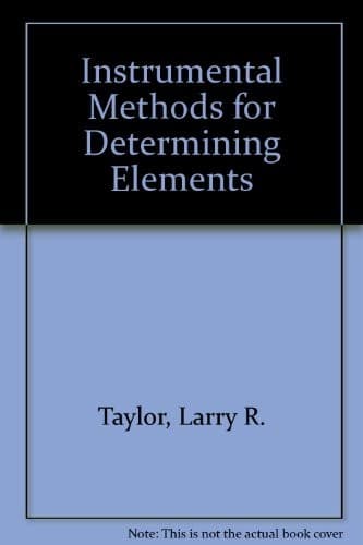 Tapa de Instrumental methods for determining elements