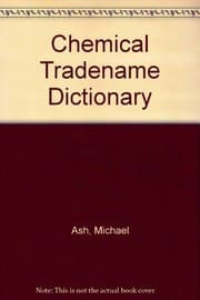 Tapa de Chemical tradename dictionary