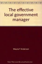 Tapa de The effective local government manager