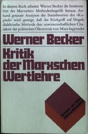 Tapa de Kritik der Marxschen Wertlehre