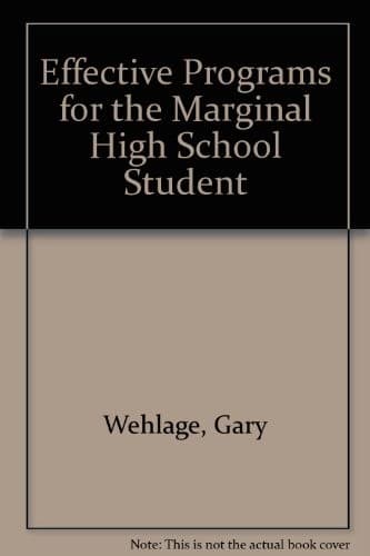 Tapa de Effective programs for the marginal high school student
