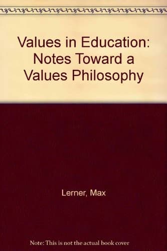 Tapa de Values in education