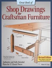 Tapa de Great Book of Shop Drawings for Craftsman Furniture, Revised Edition: Authentic and Fully Detailed Plans for 57 Classic Pieces
