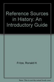 Tapa de Reference Sources in History: An Introductory Guide