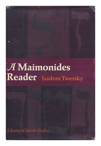 Tapa de A Maimonides reader