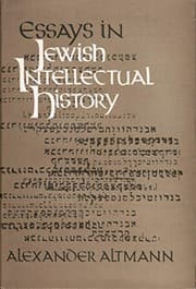 Tapa de Essays in Jewish intellectual history
