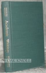 Tapa de Academic writings; a bibliography of bibliographies