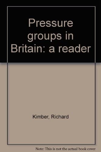 Tapa de Pressure groups in Britain: a reader