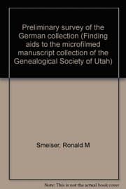 Tapa de Preliminary survey of the German collection