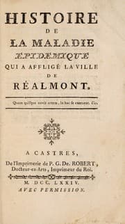 Tapa de Histoire de la maladie épidémique qui a affligé la ville de Réalmont