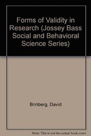 Tapa de Forms of validity in research