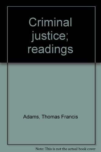 Tapa de Criminal justice; readings