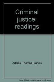 Tapa de Criminal justice; readings