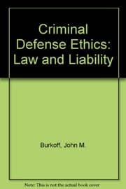 Tapa de Criminal defense ethics