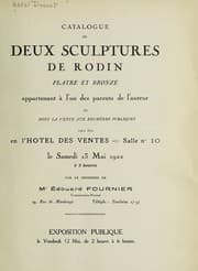 Tapa de Deux sculptures de Rodin, platre et bronze