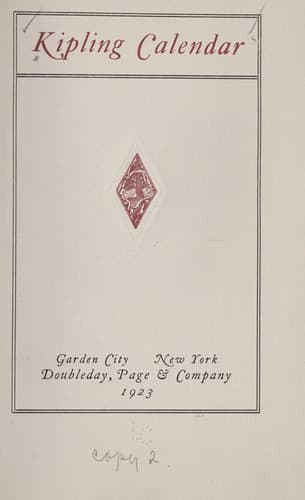 Tapa de Kipling calendar