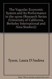 Tapa de The Yugoslav economic system and its performance in the 1970s
