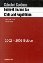 Tapa de Federal Income Tax Code and Regulations