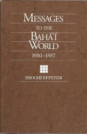 Tapa de Messages to the Bahá'í world, 1950-1957