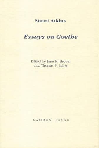 Tapa de Essays on Goethe