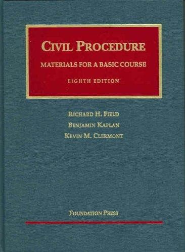 Tapa de Materials for a basic course in civil procedure