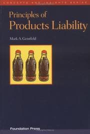 Tapa de Principles of products liability