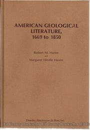 Tapa de American geological literature, 1669 to 1850