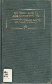 Tapa de Political theory and animal rights