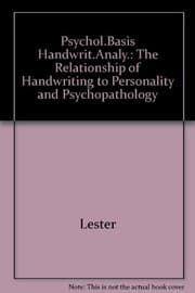 Tapa de The Psychological basis of handwriting analysis