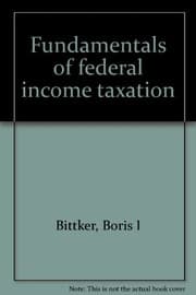 Tapa de Fundamentals of federal income taxation