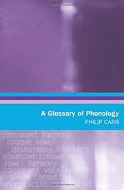 Tapa de A Glossary of Phonology (Glossaries in Linguistics EUP)