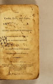 Tapa de The Causes, evils, and cures, of heart and church divisions