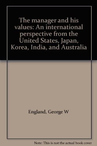 Tapa de The manager and his values