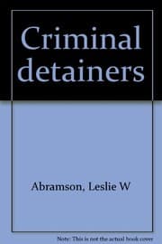Tapa de Criminal detainers