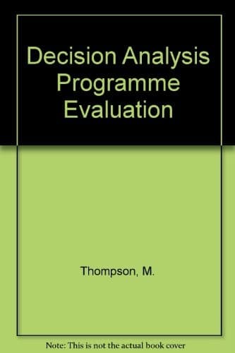 Tapa de Decision analysis for program evaluation