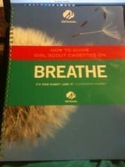 Tapa de How to Guide Girl Scout Cadettes on "Breathe" Journey Book. Adult Guide