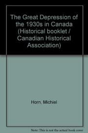 Tapa de The Great Depression of the 1930s in Canada