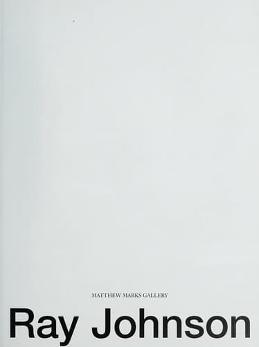Tapa de Ray Johnson