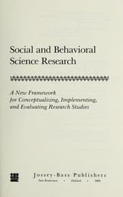 Tapa de Social and behavioral science research