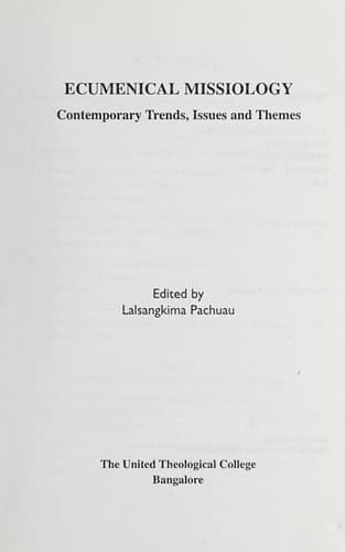 Tapa de Ecumenical missiology
