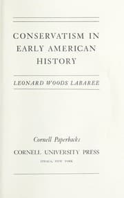 Tapa de Conservatism in early American history